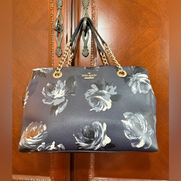 kate spade Handbags - Kate Spade EUC  Briar Lane Night Rose 
Meena Satchel in navy multi-floral Gorg!